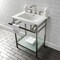 Kingston Brass VPB24187W86 24-Inch Ceramic Console Sink (8-Inch, 3-Hole), White/Polished Nickel VPB24187W86 - alternate 4